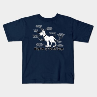 Diagram of a Great Dane Kids T-Shirt